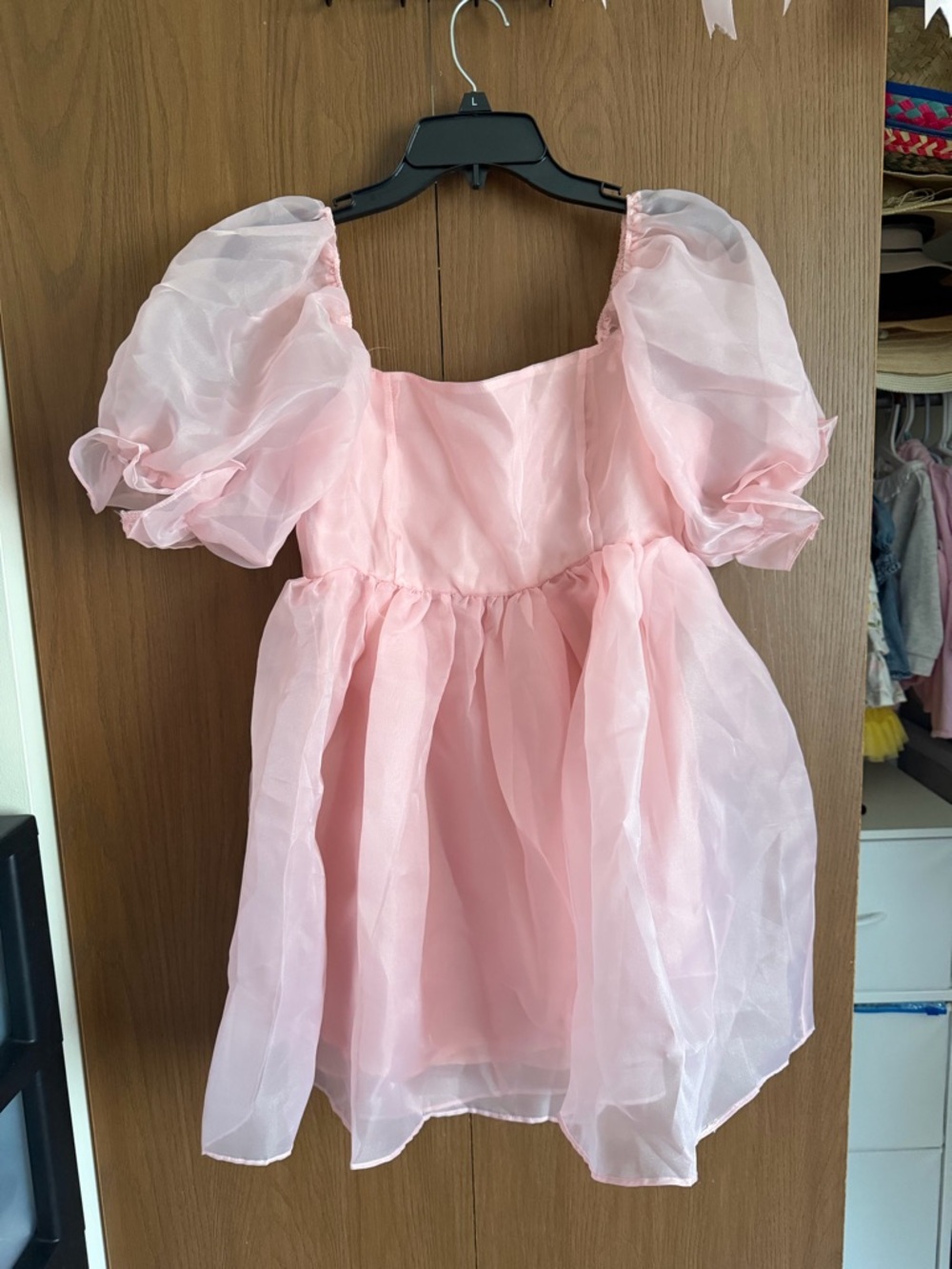 Adult pink baby doll dress